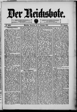 Der Reichsbote vom 27.09.1888