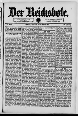 Der Reichsbote vom 20.10.1888