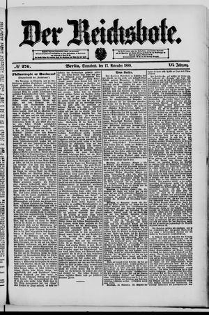 Der Reichsbote vom 17.11.1888