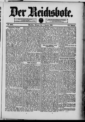 Der Reichsbote vom 05.12.1888