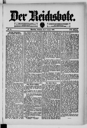 Der Reichsbote vom 09.01.1889