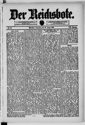 Der Reichsbote vom 10.01.1889