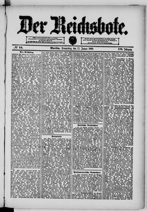 Der Reichsbote on Jan 17, 1889