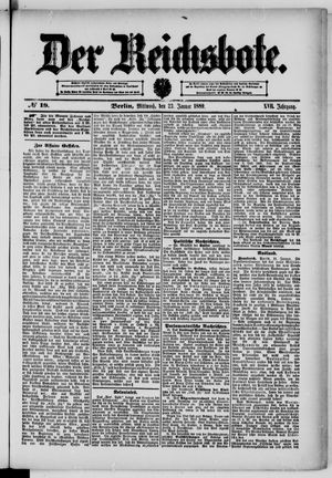 Der Reichsbote on Jan 23, 1889