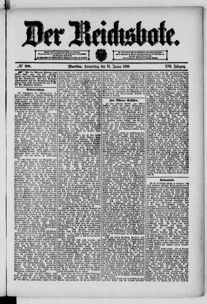 Der Reichsbote vom 24.01.1889