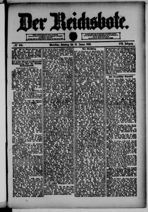 Der Reichsbote on Jan 29, 1889