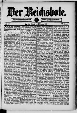 Der Reichsbote on Feb 27, 1889