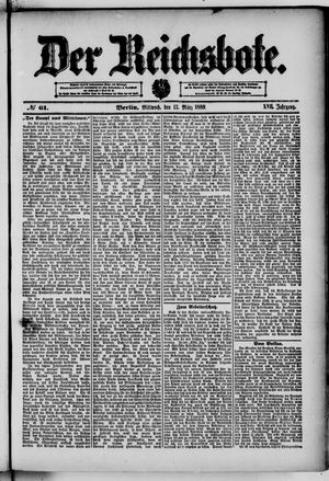 Der Reichsbote on Mar 13, 1889