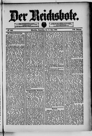 Der Reichsbote on Mar 14, 1889