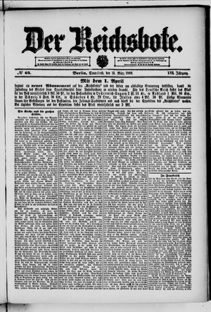 Der Reichsbote vom 16.03.1889