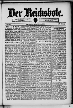 Der Reichsbote vom 22.03.1889
