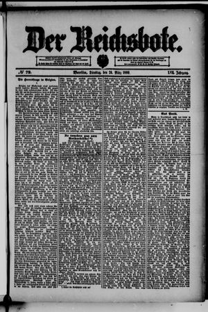 Der Reichsbote on Mar 26, 1889