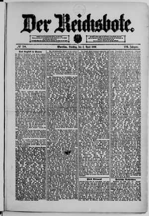 Der Reichsbote on Apr 2, 1889