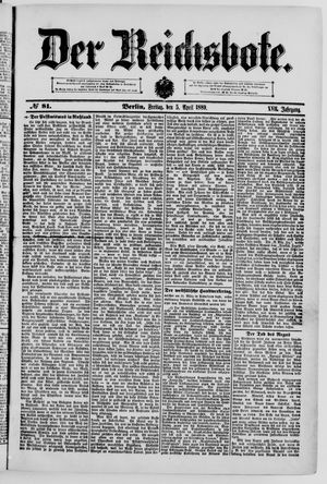 Der Reichsbote on Apr 5, 1889