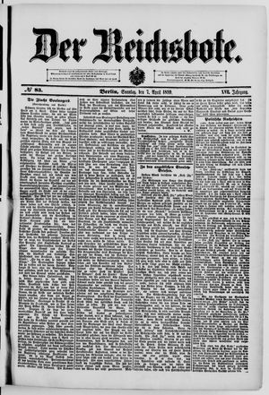 Der Reichsbote vom 07.04.1889