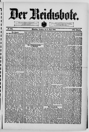 Der Reichsbote on Apr 9, 1889