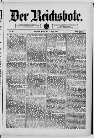 Der Reichsbote on Apr 12, 1889