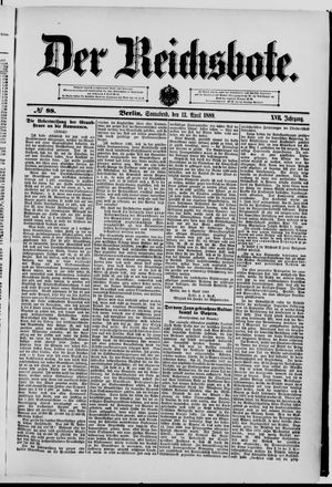 Der Reichsbote vom 13.04.1889