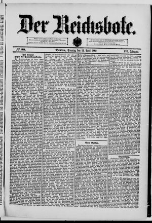 Der Reichsbote vom 14.04.1889