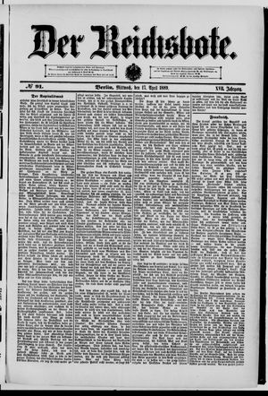 Der Reichsbote vom 17.04.1889