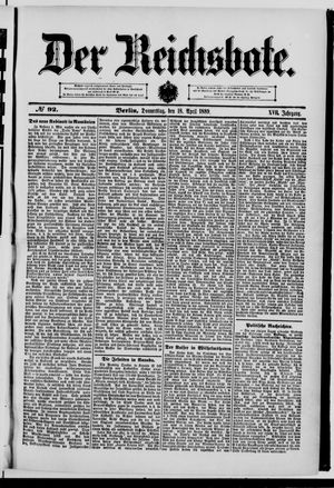 Der Reichsbote vom 18.04.1889