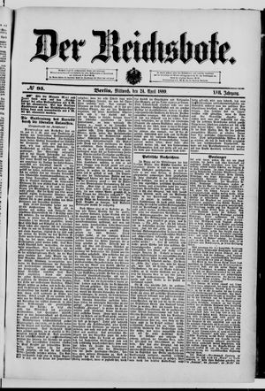 Der Reichsbote on Apr 24, 1889