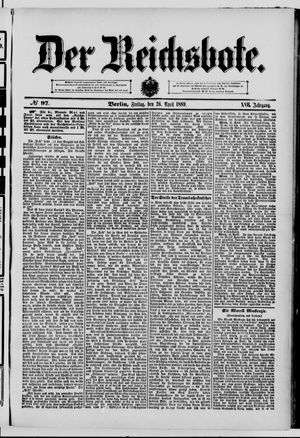 Der Reichsbote on Apr 26, 1889