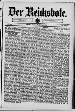 Der Reichsbote vom 28.04.1889