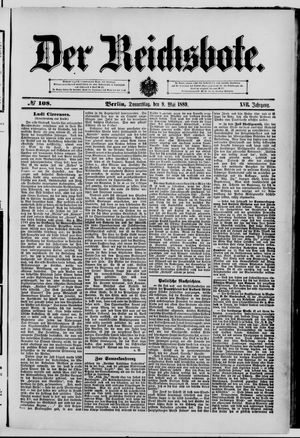 Der Reichsbote on May 9, 1889