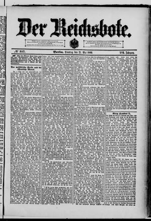 Der Reichsbote vom 21.05.1889