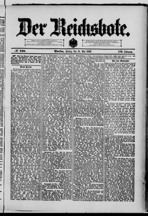 Der Reichsbote on May 24, 1889