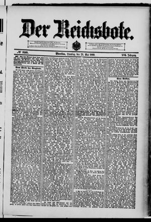 Der Reichsbote on May 28, 1889
