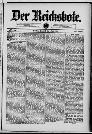Der Reichsbote vom 01.06.1889