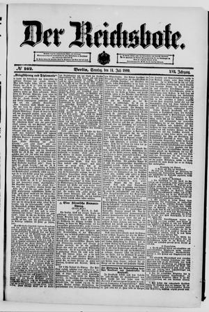 Der Reichsbote vom 14.07.1889