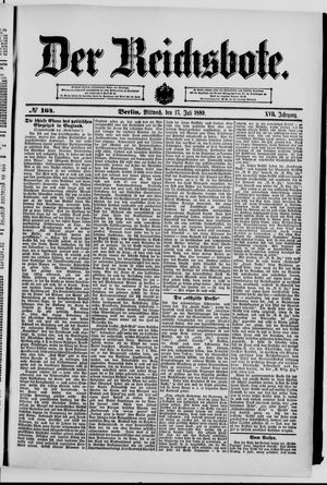 Der Reichsbote vom 17.07.1889