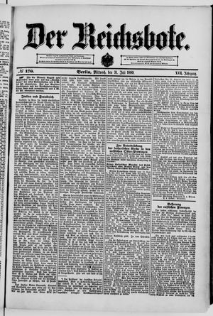 Der Reichsbote vom 31.07.1889