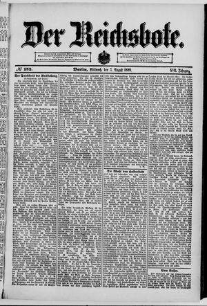Der Reichsbote on Aug 7, 1889