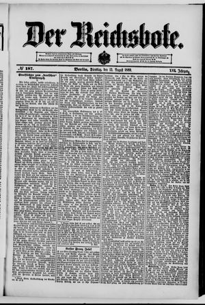 Der Reichsbote vom 13.08.1889