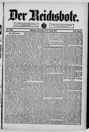 Der Reichsbote vom 15.08.1889