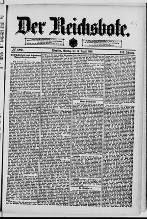 Der Reichsbote on Aug 18, 1889