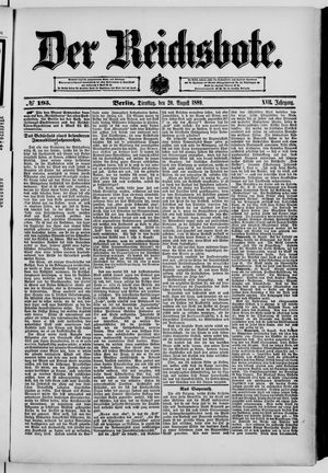 Der Reichsbote vom 20.08.1889