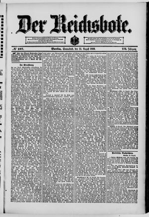 Der Reichsbote vom 24.08.1889