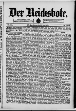 Der Reichsbote on Aug 25, 1889