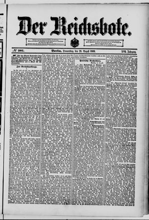 Der Reichsbote vom 29.08.1889