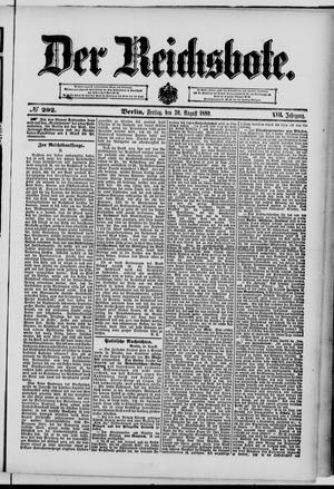 Der Reichsbote vom 30.08.1889