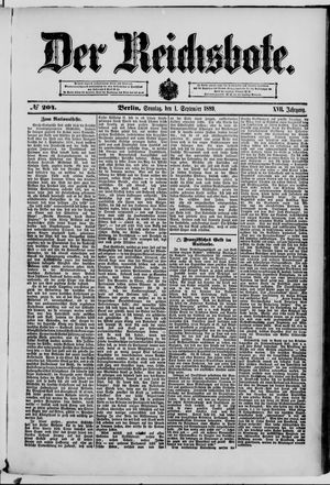 Der Reichsbote vom 01.09.1889