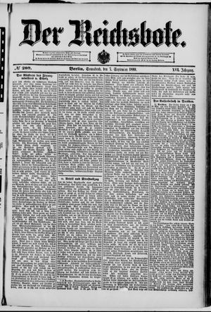 Der Reichsbote vom 07.09.1889