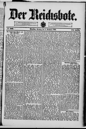 Der Reichsbote vom 08.09.1889