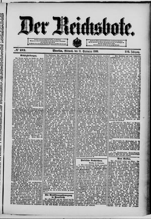 Der Reichsbote vom 11.09.1889