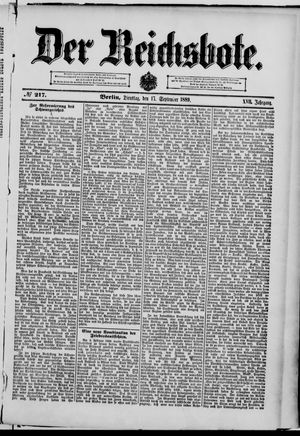 Der Reichsbote vom 17.09.1889